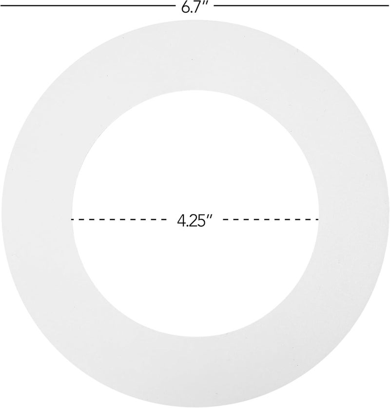 Maxxima 12 Pack 4 in. Goof Rings for Recessed Lights, Can or Canless Lighting Round Downlight Trim Ring, Outer Diameter 6.7” Inner Diameter 4.25”, Durable Plastic Design, White Extended Trim - Image 3